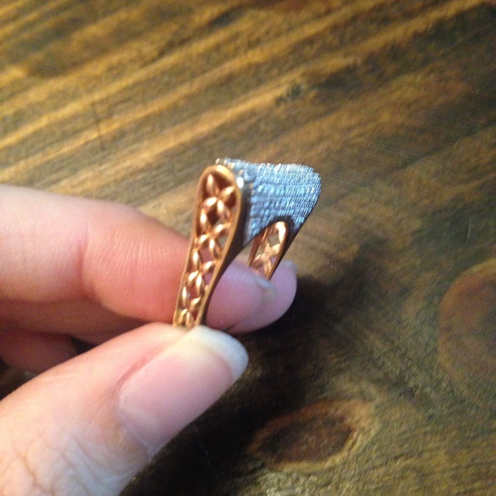 Two-Tone Rose Gold and Silver Statement Ring